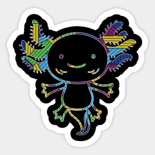 Funny Axolotl Amphibians Colourful T-shirt Sticker